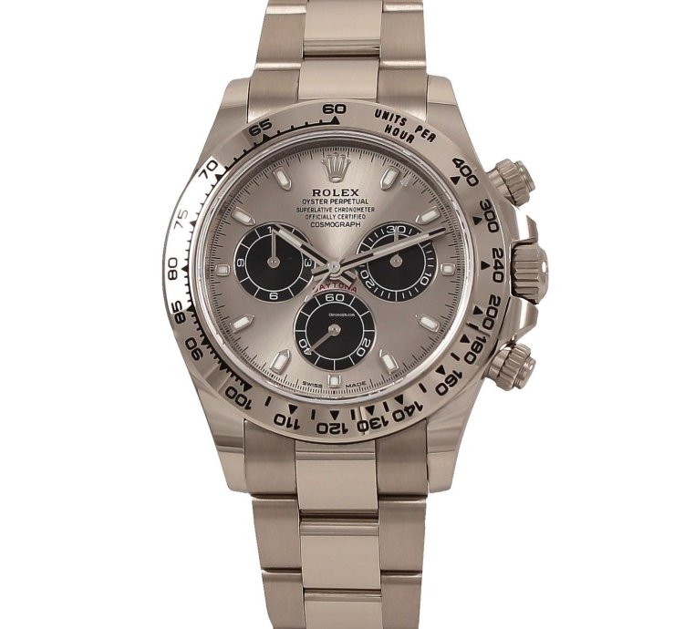 Rolex Daytona Cosmograph White Gold Silver Gray Dial Full Set 2021