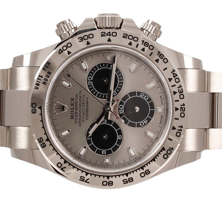 Rolex Daytona Cosmograph White Gold Silver Gray Dial Full Set 2021