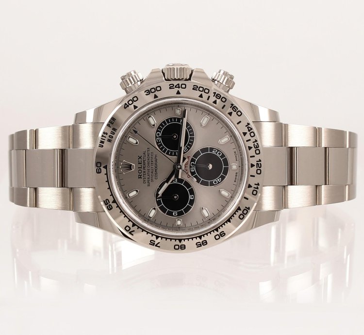 Rolex Daytona Cosmograph White Gold Silver Gray Dial Full Set 2021