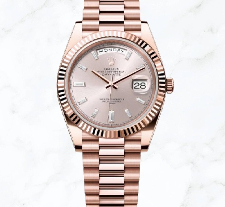 Rolex Day-date 40 Everose Gold Sundust Diamond Dial new Unworn