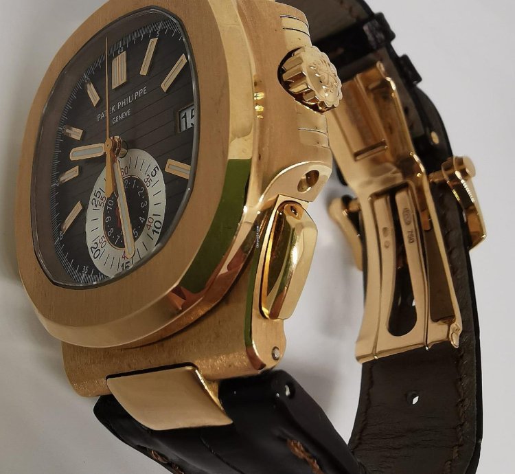 Patek Philippe Nautilus 5980r Brown Dial Rose Gold Never Polished