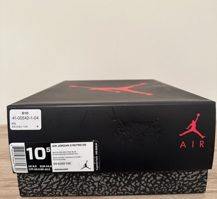 Air Jordan Retro 3 Og True Blue