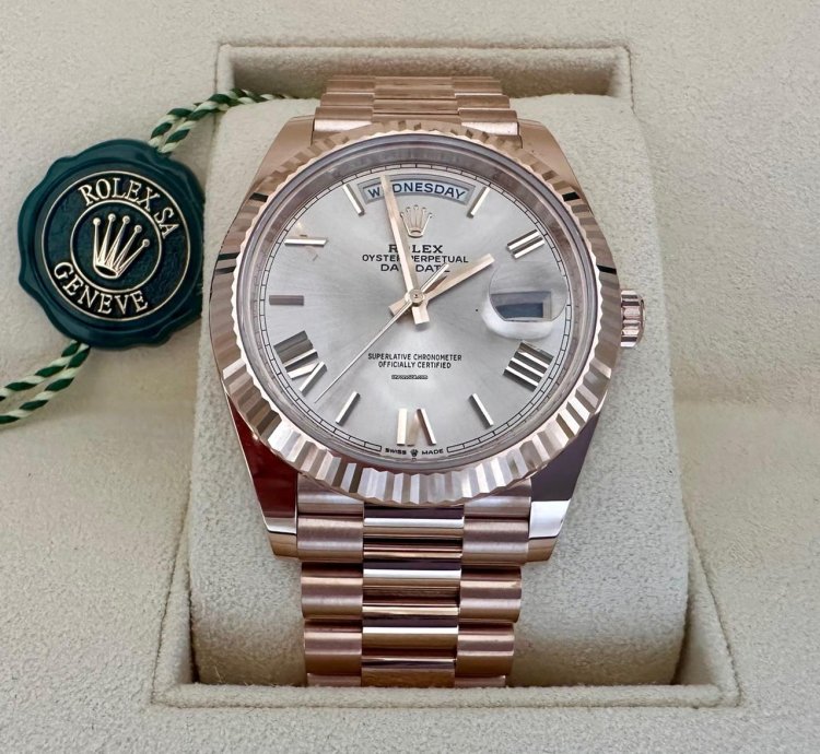Rolex Day-date 40 Everose Sundust 2022 Ungetr Orig Papiere Sofort Verf Gbar