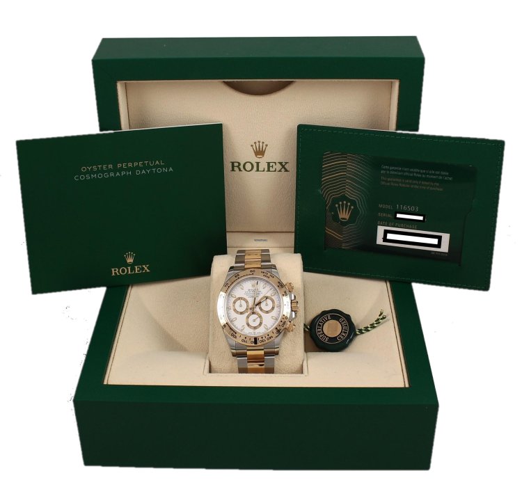 Rolex Daytona Cosmograph Yg Ss White Dial Ref 116503 Full Set 2022