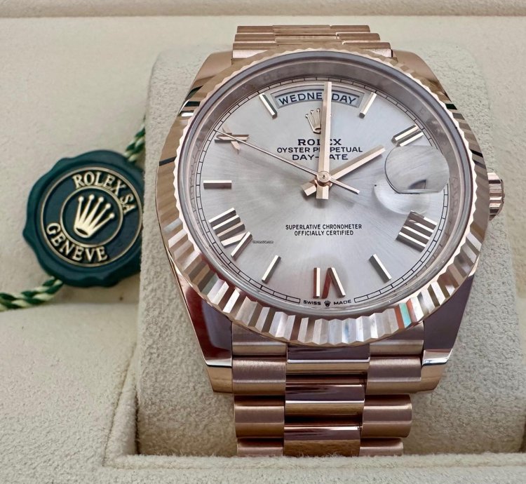 Rolex Day-date 40 Everose Sundust 2022 Ungetr Orig Papiere Sofort Verf Gbar