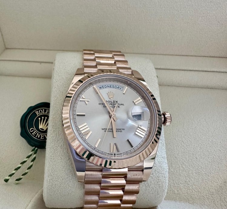 Rolex Day-date 40 Everose Sundust 2022 Ungetr Orig Papiere Sofort Verf Gbar
