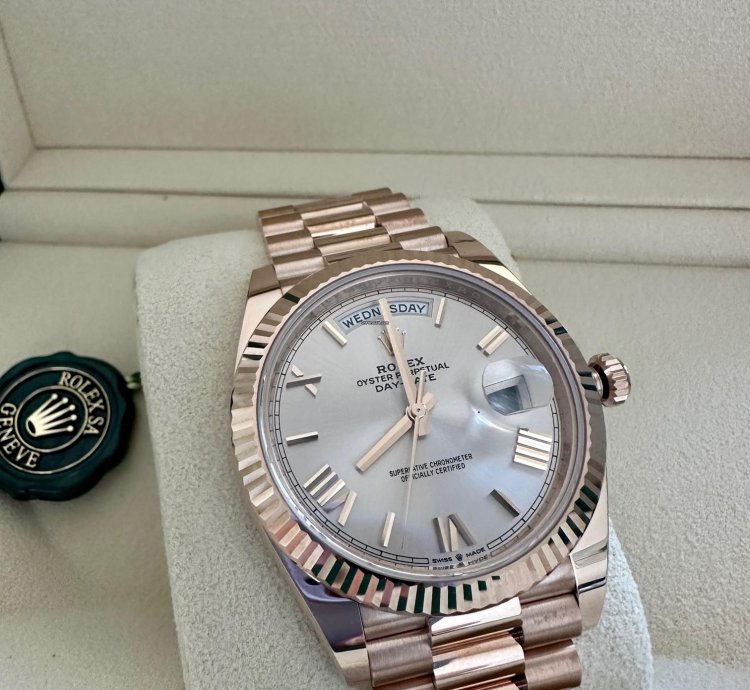 Rolex Day-date 40 Everose Sundust 2022 Ungetr Orig Papiere Sofort Verf Gbar