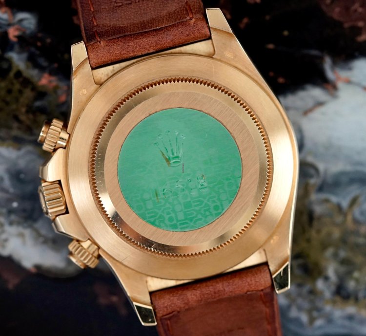 Rolex Daytona Cosmograph Zenith 18k Gold Leather Nosfullset 1999 Lc100 Ref 16518