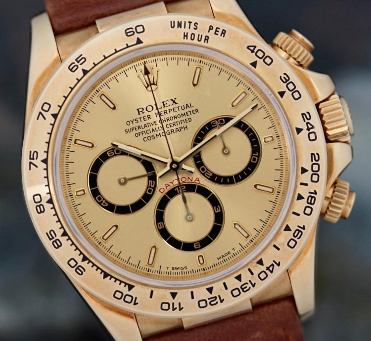Rolex Daytona Cosmograph Zenith 18k Gold Leather Nosfullset 1999 Lc100 Ref 16518