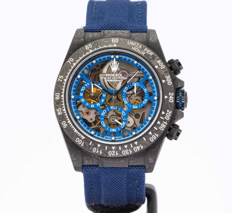 Rolex Daytona Cosmogrpah Daytona Blue Skeleton Carbon Concept Piece Unique Forged Carbon 40mm - 2024