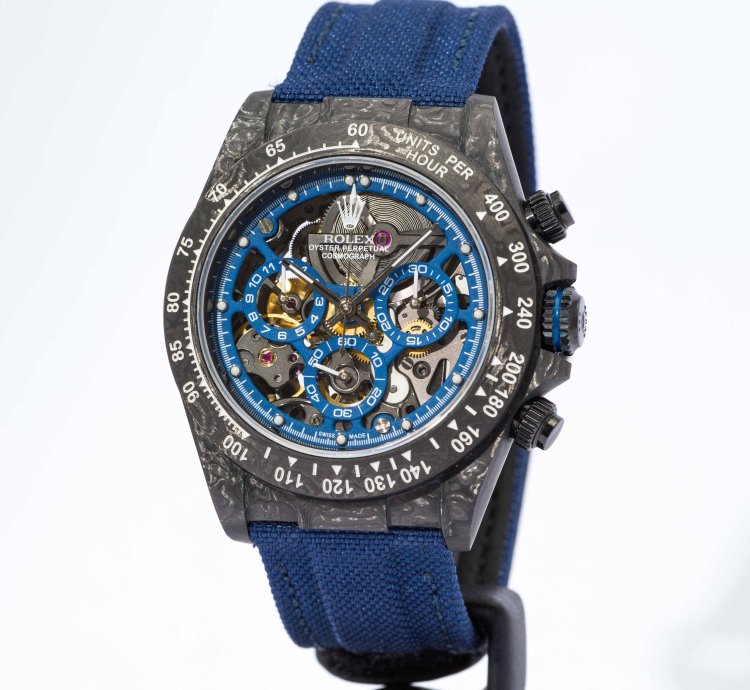 Rolex Daytona Cosmogrpah Daytona Blue Skeleton Carbon Concept Piece Unique Forged Carbon 40mm - 2024