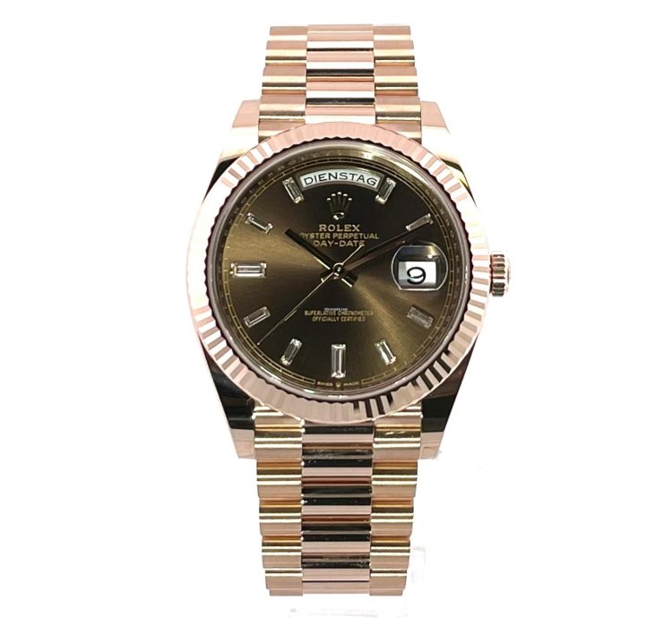 Rolex Day-date 40 Everose-gold Ref 228235 Choco Diamant