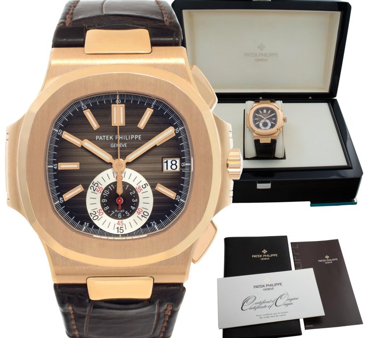 Patek Philippe Nautilus 5980r-001 18k Rose Gold 39mm Watch 5980r-001