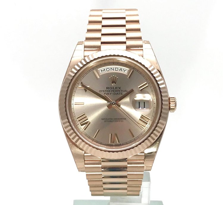 Rolex Day-date 40 Everose-gold Sundust