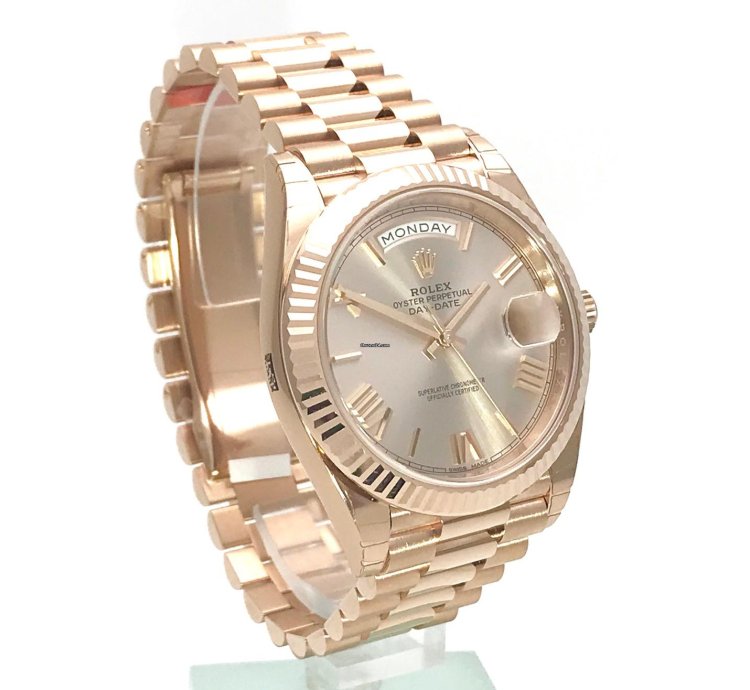 Rolex Day-date 40 Everose-gold Sundust