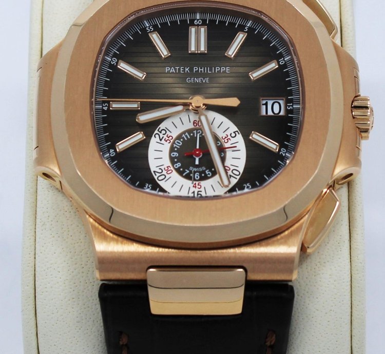 Patek Philippe Nautilus 5980r-001 40mm 18k Rose Gold Watch Box Papers Mint