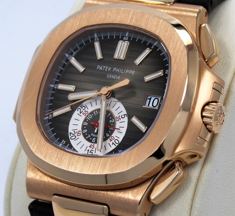 Patek Philippe Nautilus 5980r-001 40mm 18k Rose Gold Watch Box Papers Mint