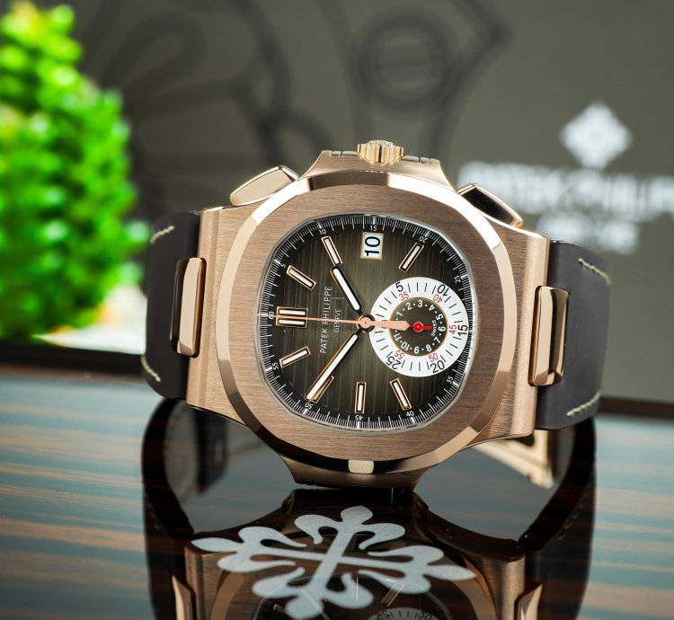 Patek Philippe Nautilus 5980r-001 Brown Chrono Rose Gold Complete Set