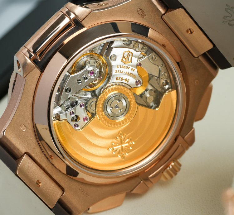Patek Philippe Nautilus 5980r-001 Brown Chrono Rose Gold Complete Set
