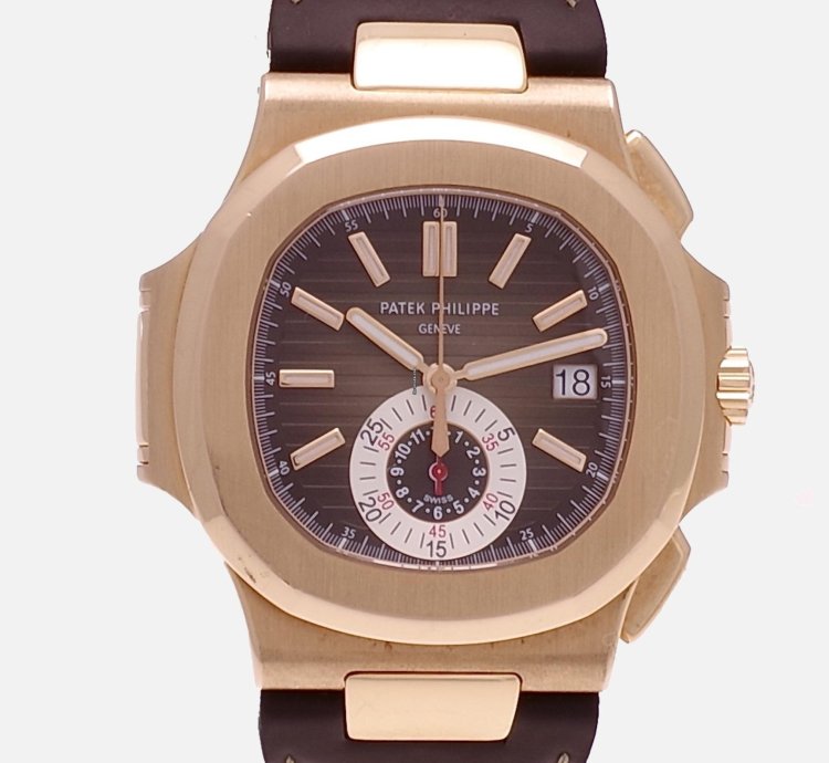 Patek Philippe Nautilus 5980r-001 Chronograph Date Rose Gold