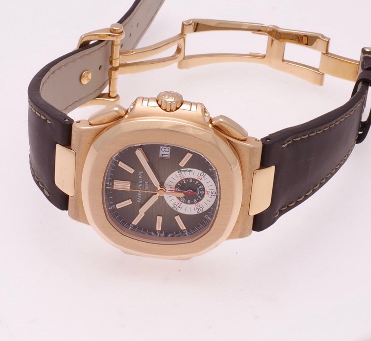 Patek Philippe Nautilus 5980r-001 Chronograph Date Rose Gold