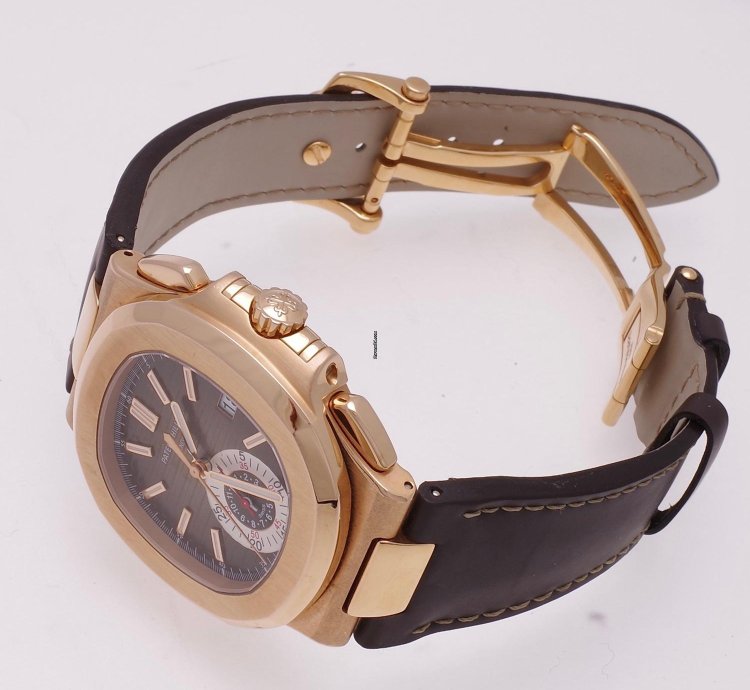 Patek Philippe Nautilus 5980r-001 Chronograph Date Rose Gold