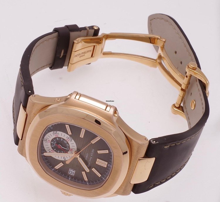 Patek Philippe Nautilus 5980r-001 Chronograph Date Rose Gold