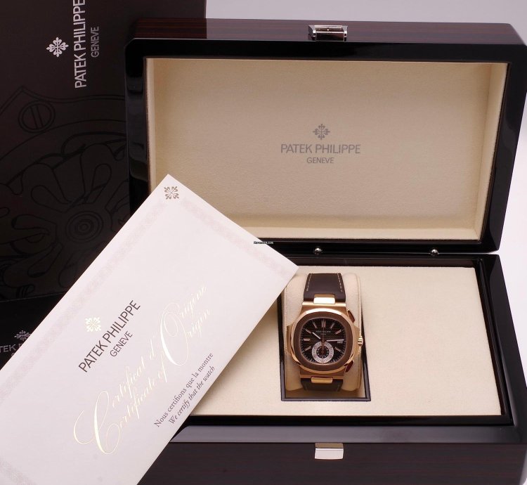 Patek Philippe Nautilus 5980r-001 Chronograph Date Rose Gold