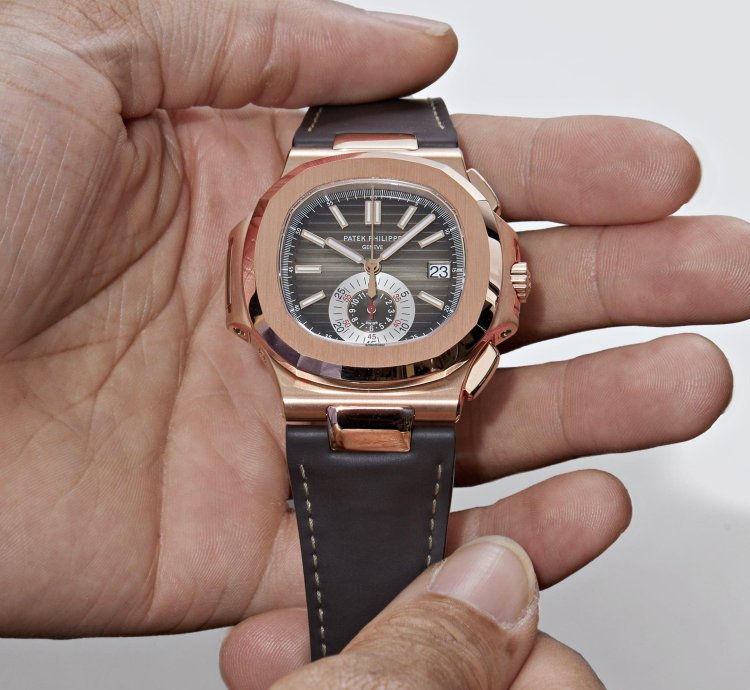 Patek Philippe Nautilus 5980r-001 Chronograph Date Rose Gold Brown Dial 2017