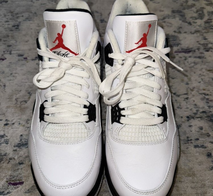 Air Jordan Retro 4 White Cement Sz 10 5