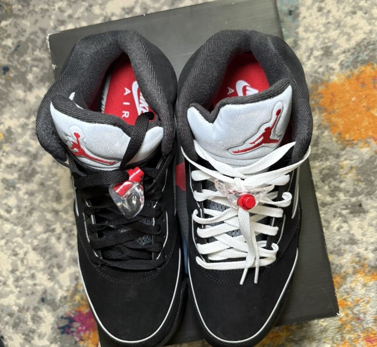 Air Jordan Retro 5 Metallic Black Reimagined Size 10