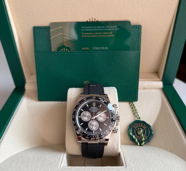 Rolex Daytona Dial Black Rolex Daytona White Gold