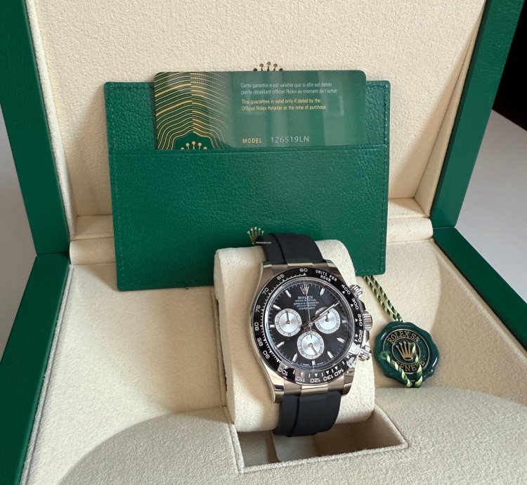 Rolex Daytona Dial Black Rolex Daytona White Gold