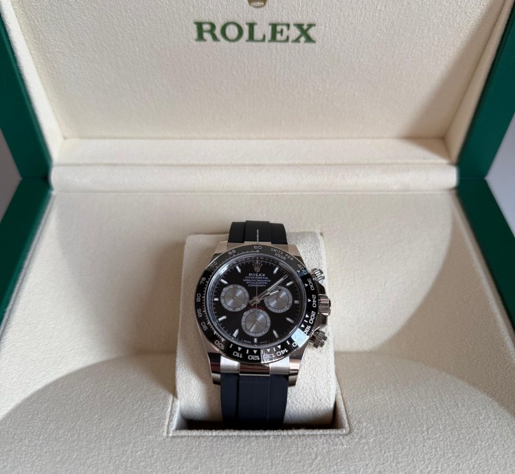 Rolex Daytona Dial Black Rolex Daytona White Gold