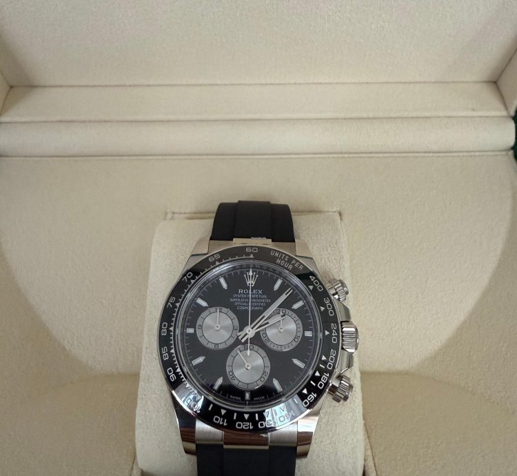 Rolex Daytona Dial Black Rolex Daytona White Gold