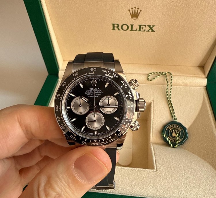 Rolex Daytona Dial Black Rolex Daytona White Gold
