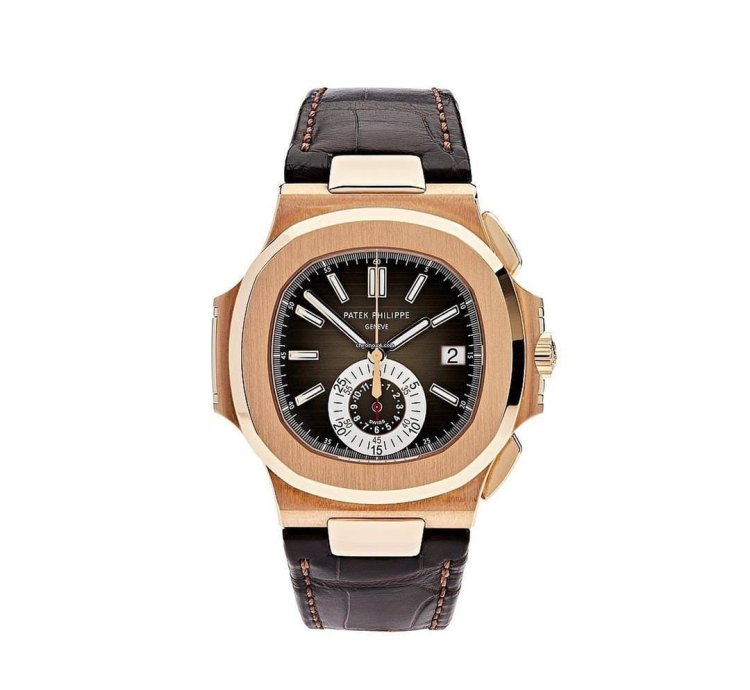 Patek Philippe Nautilus 5980r-001 Flyback Chronograph Date Rose Gold Black Brown Dial 2019