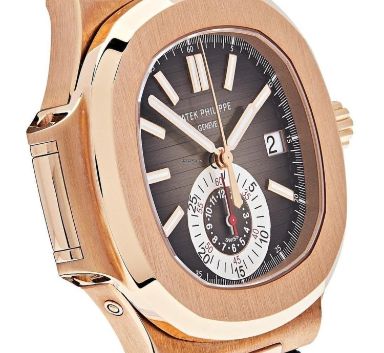 Patek Philippe Nautilus 5980r-001 Flyback Chronograph Date Rose Gold Black Brown Dial 2019