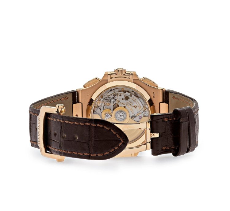 Patek Philippe Nautilus 5980r-001 Flyback Chronograph Date Rose Gold Black Brown Dial 2019
