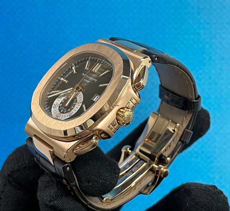 Patek Philippe Nautilus 5980r-001 Rose Gold Brown Nautilus