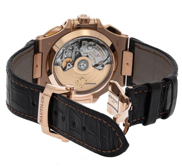 Patek Philippe Nautilus 5980r-001 Tiffany Stamp 18k Rose Gold Brown Index Dial 40 Mm