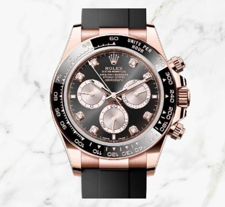 Rolex Daytona Everose Gold Oysterflex Black Diamond Dial 126515ln new Unworn