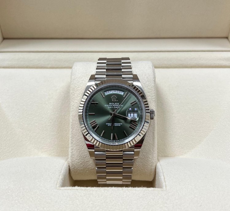 Rolex Day-date 40 Gr Green Neu 2023 Full Set