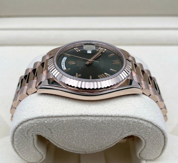 Rolex Day-date 40 Gr Olive Neu 2024 Everose Full Set