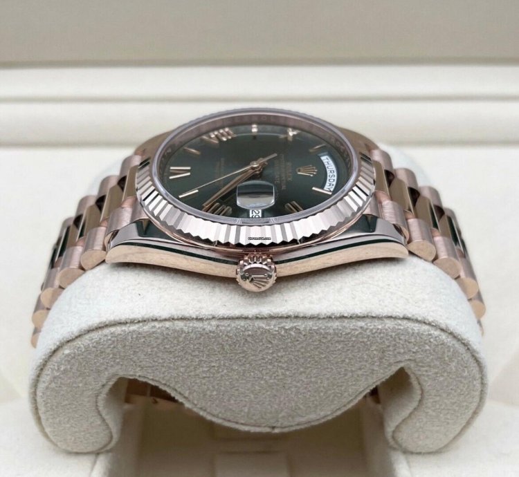 Rolex Day-date 40 Gr Olive Neu 2024 Everose Full Set