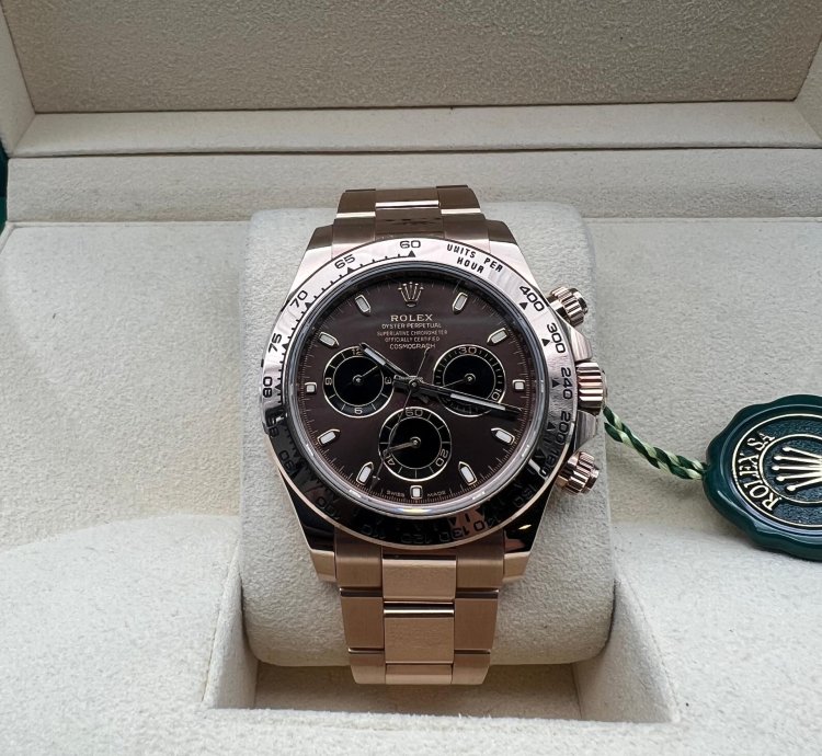 Rolex Daytona Full Rose Gold Chocolate Brown Dial