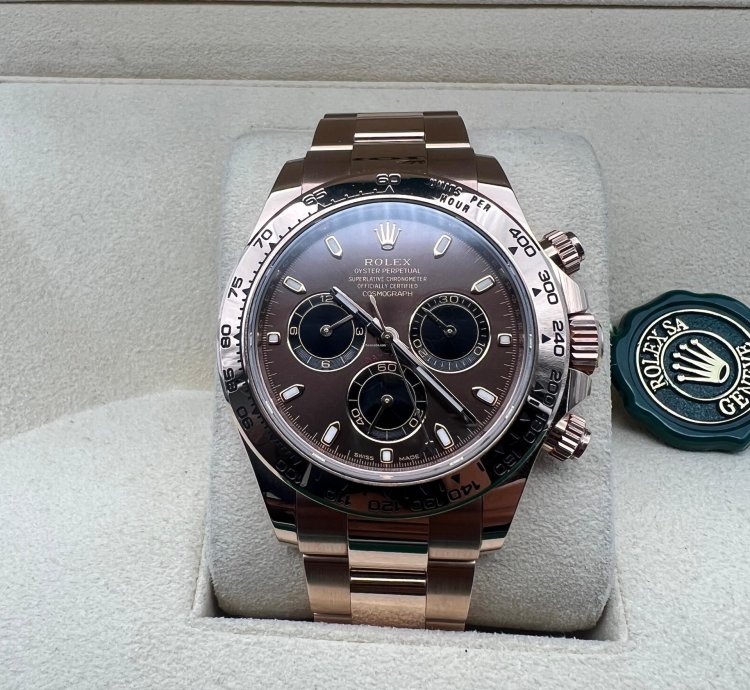 Rolex Daytona Full Rose Gold Chocolate Brown Dial