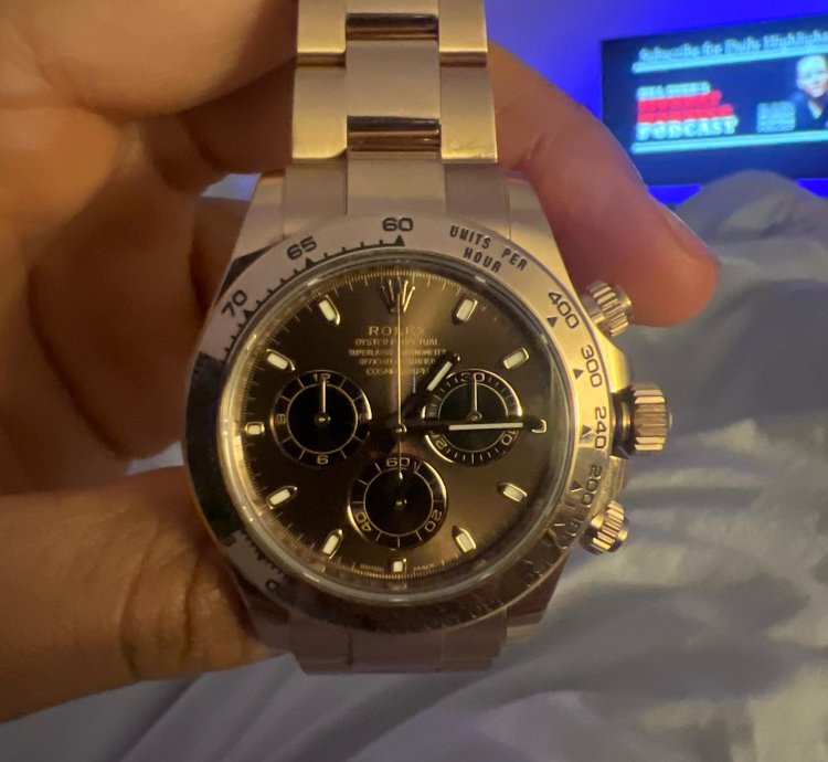 Rolex Daytona Full Rose Gold Chocolate Brown Dial