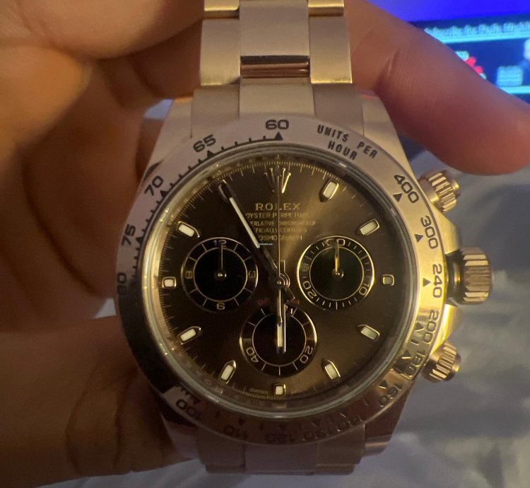 Rolex Daytona Full Rose Gold Chocolate Brown Dial