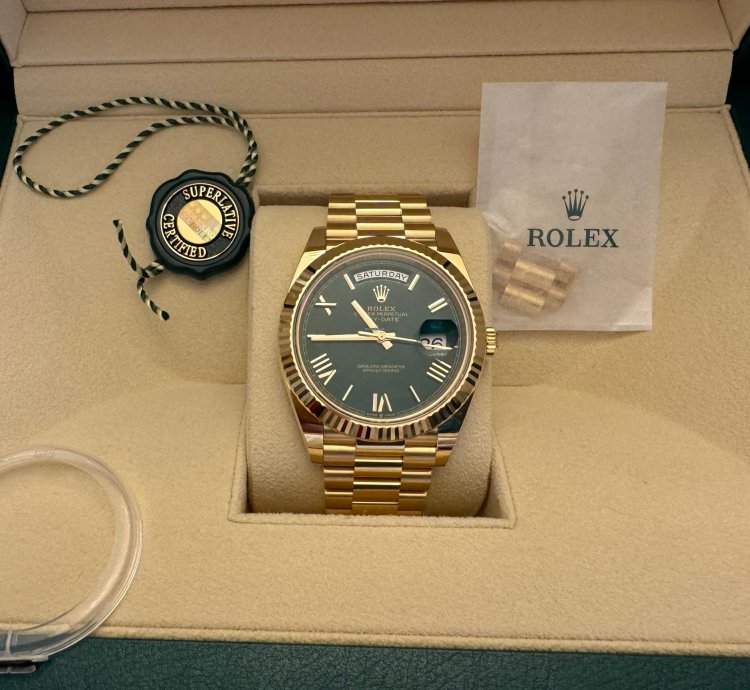 Rolex Day-date 40 Green Dial Full Set New Never Used April 2024